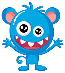 Cute monster with face expression