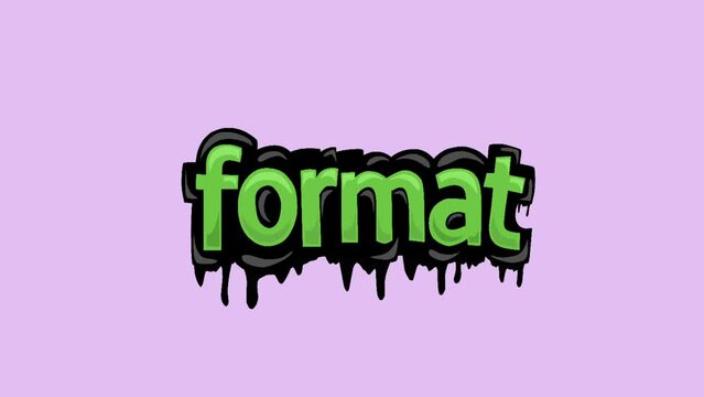 Pink screen animation video written FORMAT
