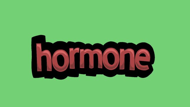 Green screen animation video written HORMONE