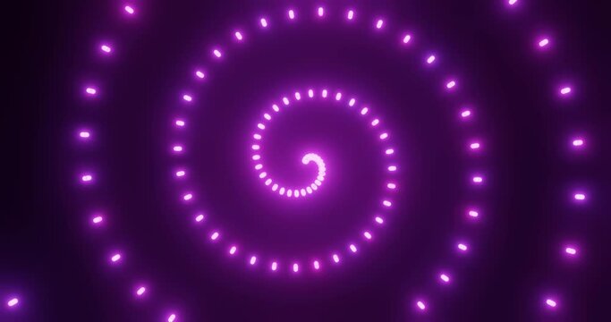 3d render with purple neon spiral