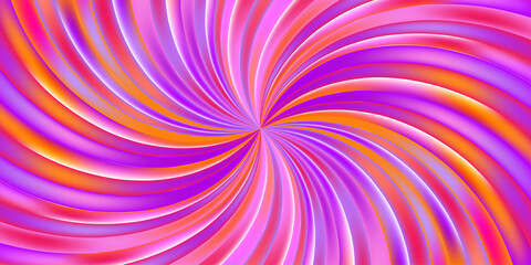 Colorful retro background. Pattern with vintage color palette, swirling stripes.