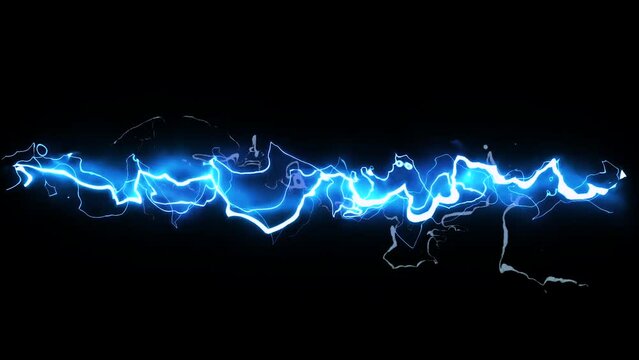 lightning lightning on black background used to create video effects