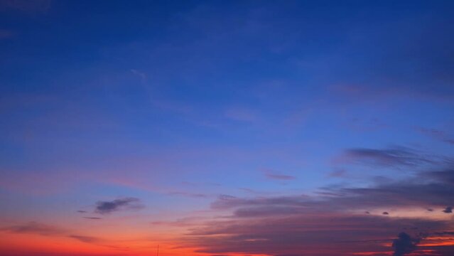4K sky time lapse, beautiful background, sky timelapse of horizon. colorful sky and sunset clouds. winter sky
