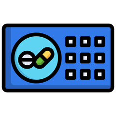 Pharmacy_collect points line icon,linear,outline,graphic,illustration