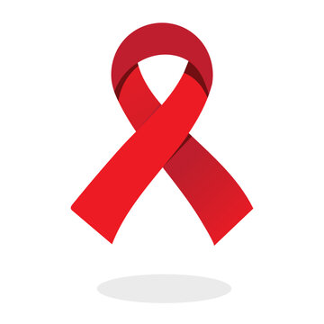 international aids day red ribbon aids logo vector illustration