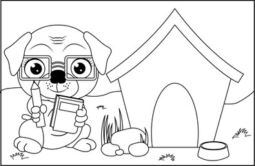 coloring animal cartoon for kids