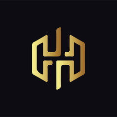 the letters H. vector logo monogram alphabet minimalist design	