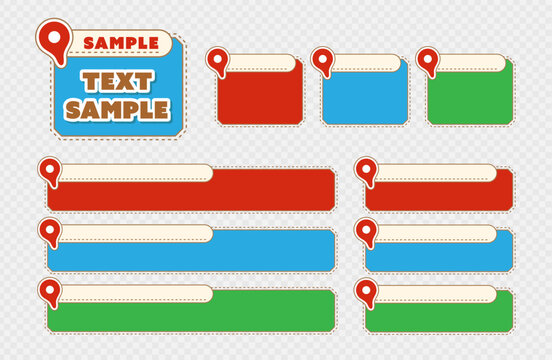 目的地アイコンの付いた２行のテロップベース・メインベース色付き