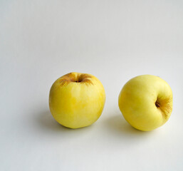 apples on a green background