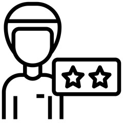 rate rider line icon,linear,outline,graphic,illustration