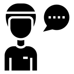 talk glyph icon,linear,outline,graphic,illustration
