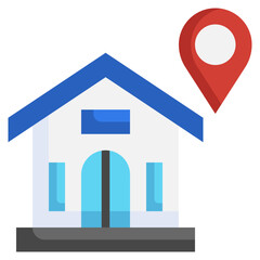House flat icon,linear,outline,graphic,illustration