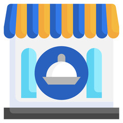 shop location flat icon,linear,outline,graphic,illustration