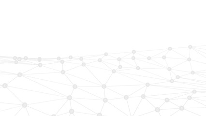 White atom structure on white background under spot light environment. Concept 3D CG of biological science, network technology and human strategy.