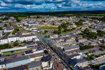 Fototapeta premium Killarney in Ireland Aerial View | Drone Pictures of the Town Killarney in County Kerry