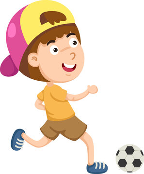 kid boy play soccer