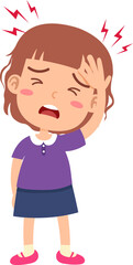 little kid girl get bad headache