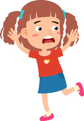 cute girl running away