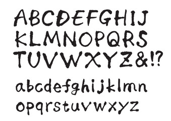 アルファベット_細字_にじみ