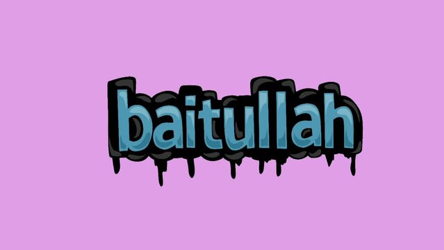 Pink screen animation video written BAITULLAH