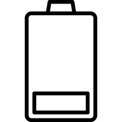 Low battery line icon