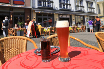 A break in a street cafe in Cochem, Rhineland Palatinate - Germany