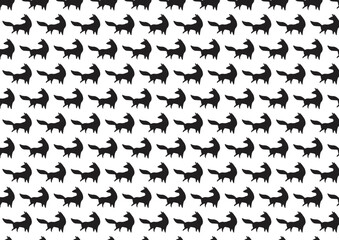 Coyote Pattern black and white seamless background