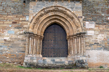 Fototapeta na wymiar Door of Forgiveness, Church of Santiago Apóstol, Villafranca del Bierzo, León, Spain. French Way of Saint James.
