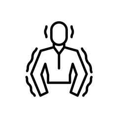 Black line icon for trembl