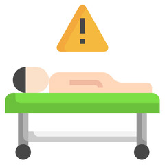 Emergency_emergency patient line icon,linear,outline,graphic,illustration
