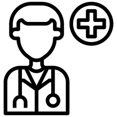 Emergency_doctor line icon,linear,outline,graphic,illustration