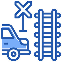 Car Accident_Railway line icon,linear,outline,graphic,illustration
