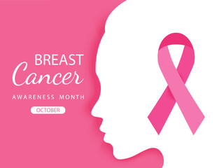 Breast cancer day.World breast cancer awareness month.Pink October.Pink ribbon.