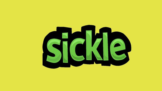 Yellow screen animation video written SICKLE