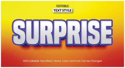 surprise theme editable text effect