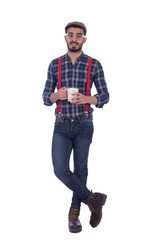 Fototapeta premium Holding cup