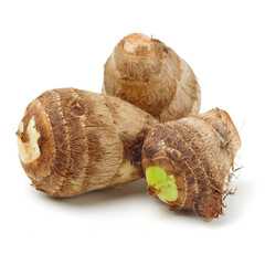 Taro on a white background 