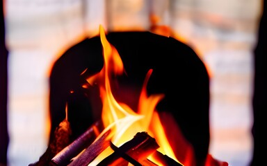 ゆらめく焚き火