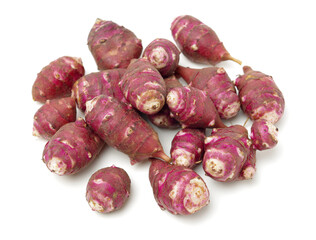 Jerusalem artichoke on white background 