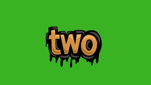Green screen animation video written TWO