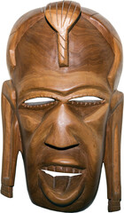 African ornamental mask carved in wood