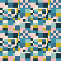 Seamless pattern with abstract mosaic