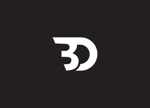 BD Logo Letter Design Template Element