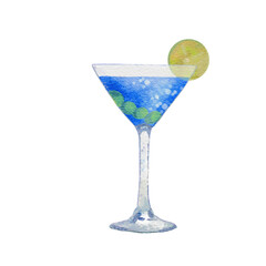 blue martini cocktail