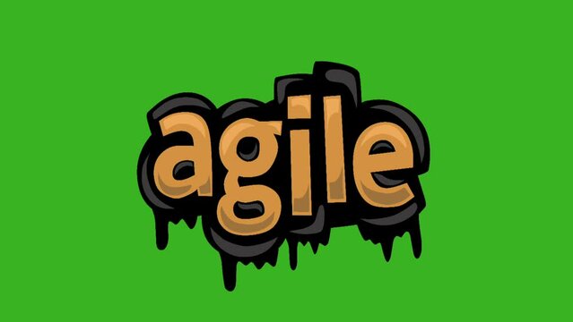 Green screen animation video written AGILE