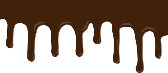 Dripping of melted chocolate