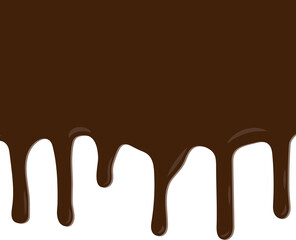 Dripping of melted chocolate