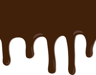 Dripping of melted chocolate