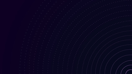 Fototapeta premium Vector futuristic dark background. The wave effect of a web of purple dots. Big data. Illustration of technologies and artificial intelligence. The effect of particle oscillation.