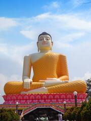 Sitting Buddha statue front view Kande Viharaya Temple, Aluthgama, beruwala, Western Province, Sri...